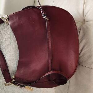 Coach Brown Leather Shoulder Bag with Hobo Silhouette